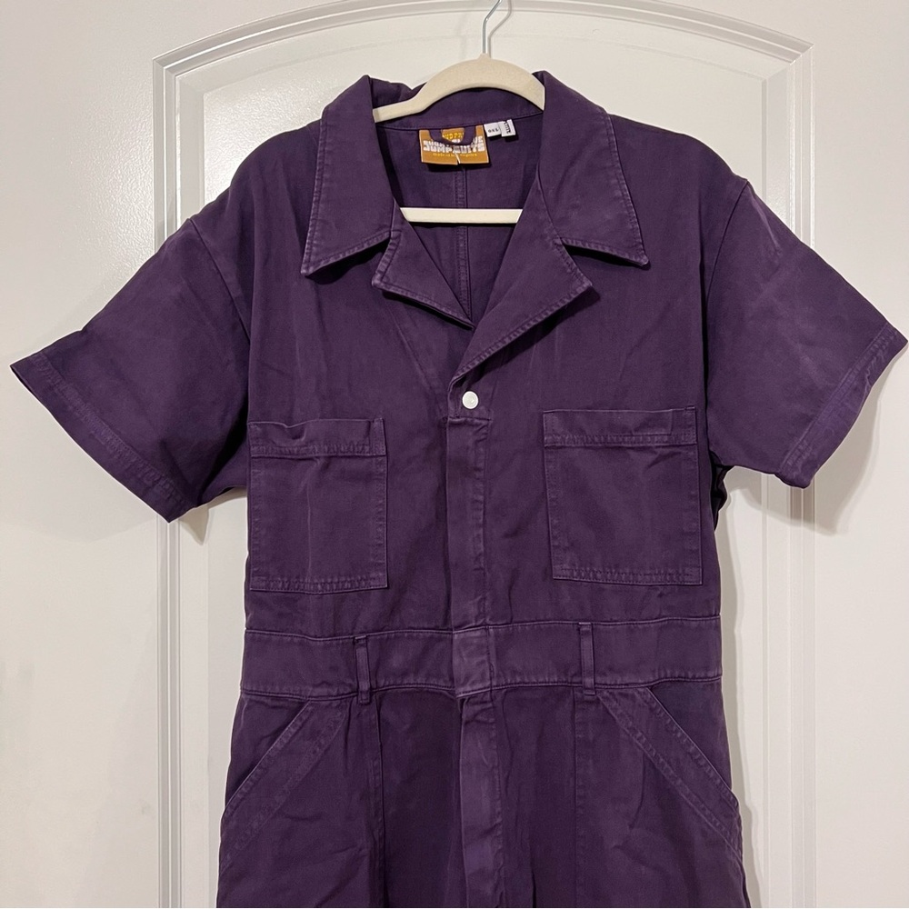Big Bud Press Short Sleeve Jumpsuit Petite 0X Ube Color